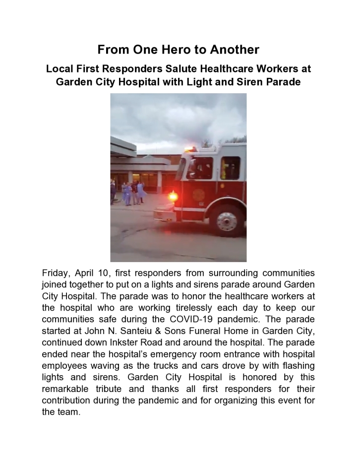 zz RedCpm 4-20 web GC Local first responders salute healthcare workers at Garden City Hospital with lights and siren parade-page0001